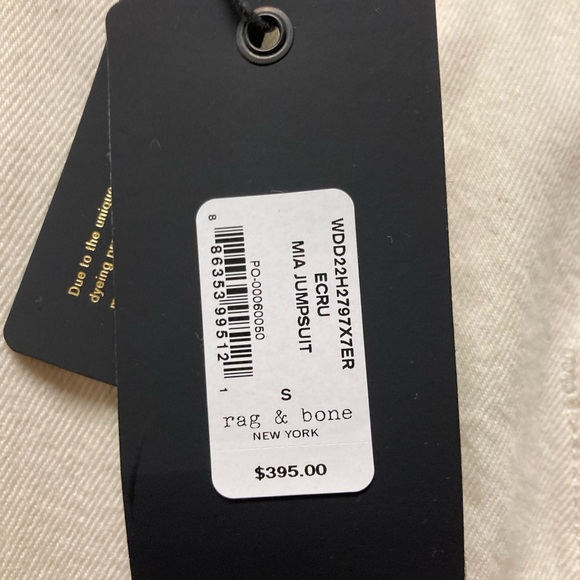 Extra reduction Weekend Special Rag & Bone MIA Jumpsuit in Ecru Size Small NWT - Picture 4 of 4